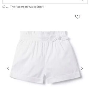 NWT Janie and Jack paperbag waist shirts white size 12-18 months